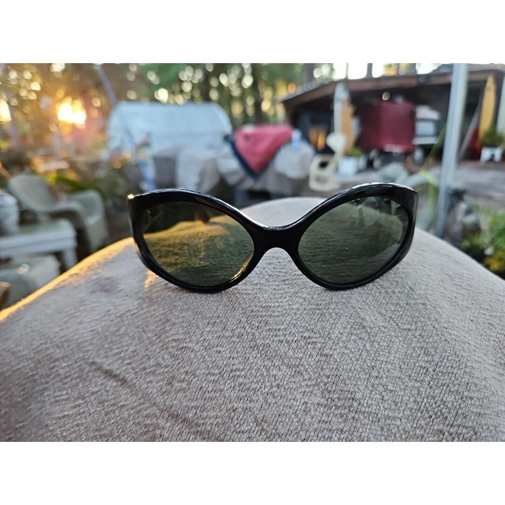 BULOVA BLACK Cat Eye Sunglasses Shannon Sunwear Gold Logo